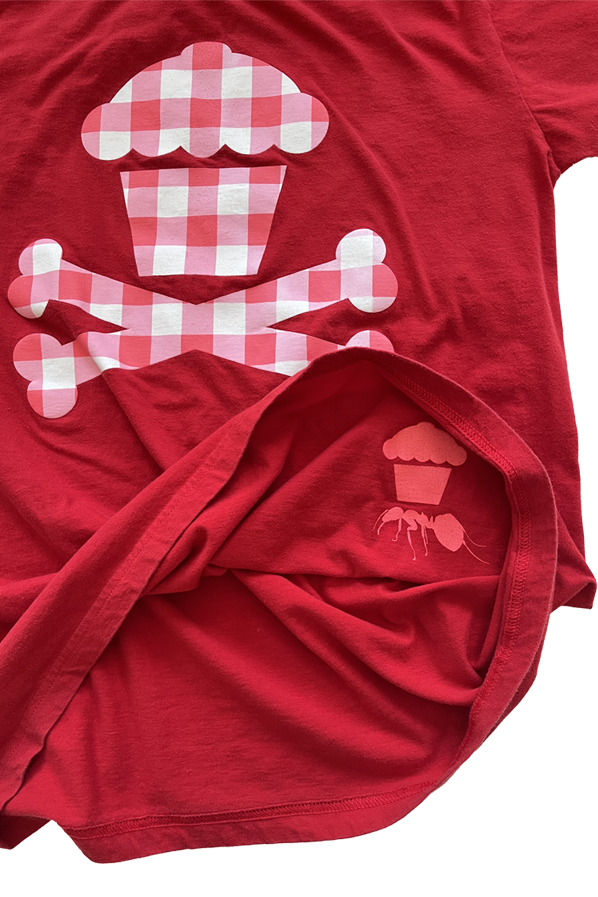 JC Vault - Adult Medium - Red Gingham Crossbones (Johnny's Closet)