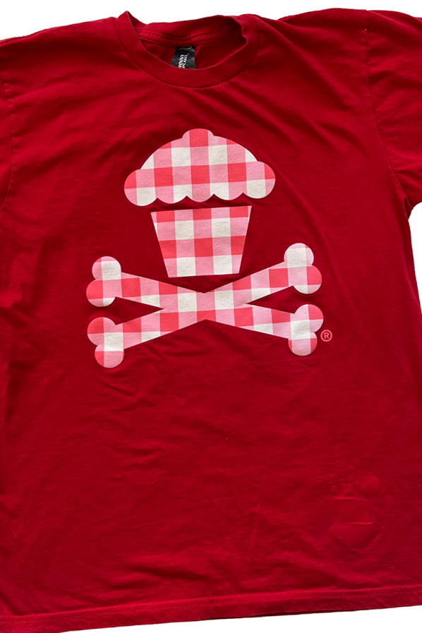 JC Vault - Adult Medium - Red Gingham Crossbones (Johnny's Closet)