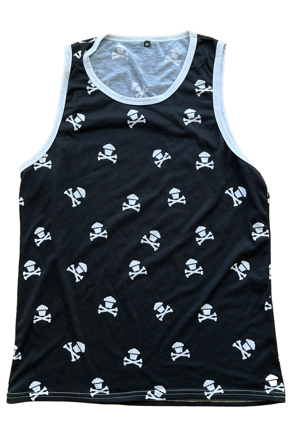 JC Vault - Adult Medium - All Over Crossbones Tank Top (Sample / Johnny's Closet)