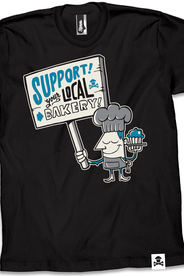 JC Vault - Adult Medium - Support Your Local Bakery Sign