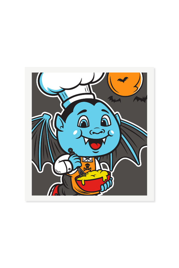 2.5" MINI STICKER - Cupcake Stale Kids / Batty Baker