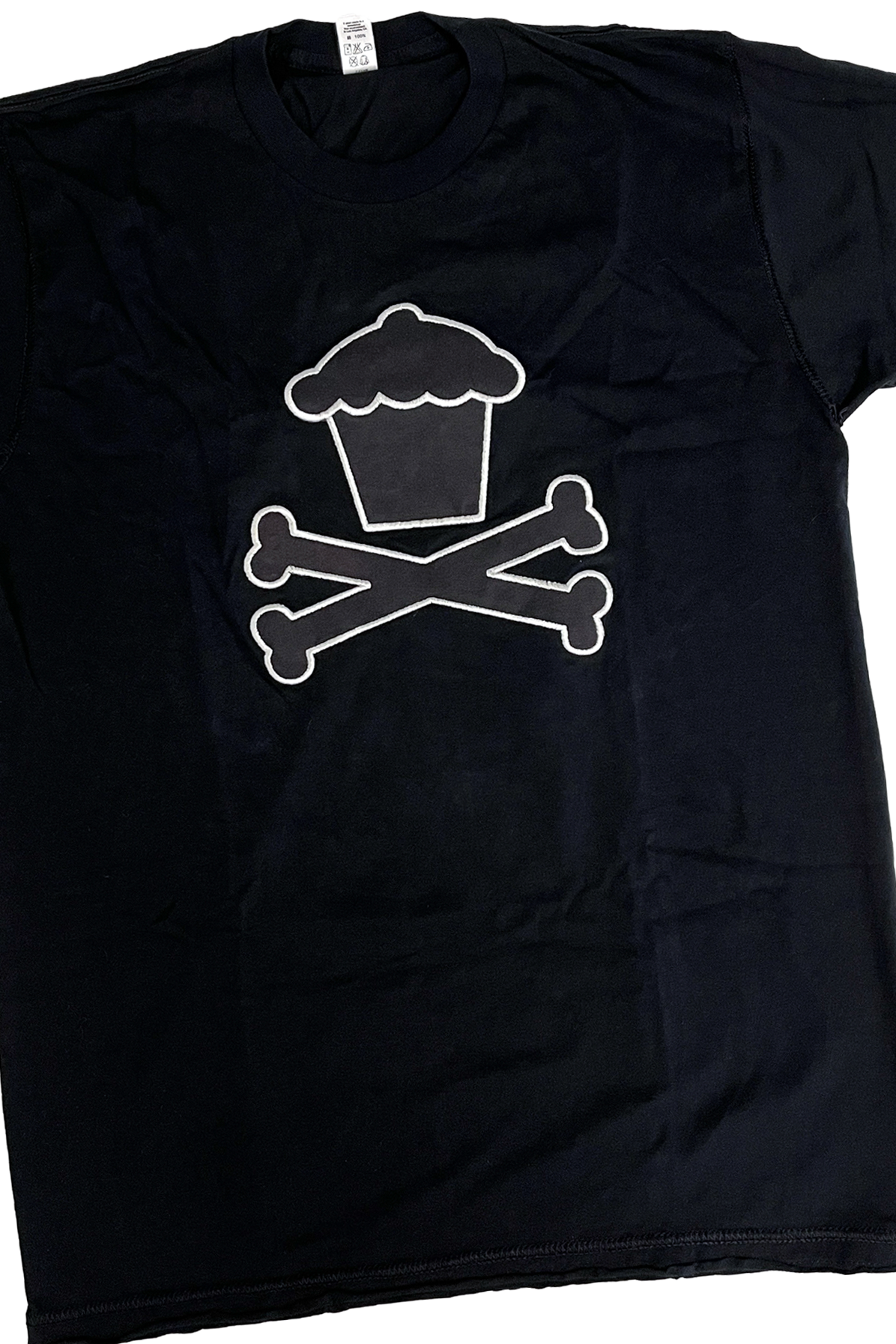 JC Vault - Adult Medium - Embroidered Applique Crossbones Black / Sample (Vintage JC)