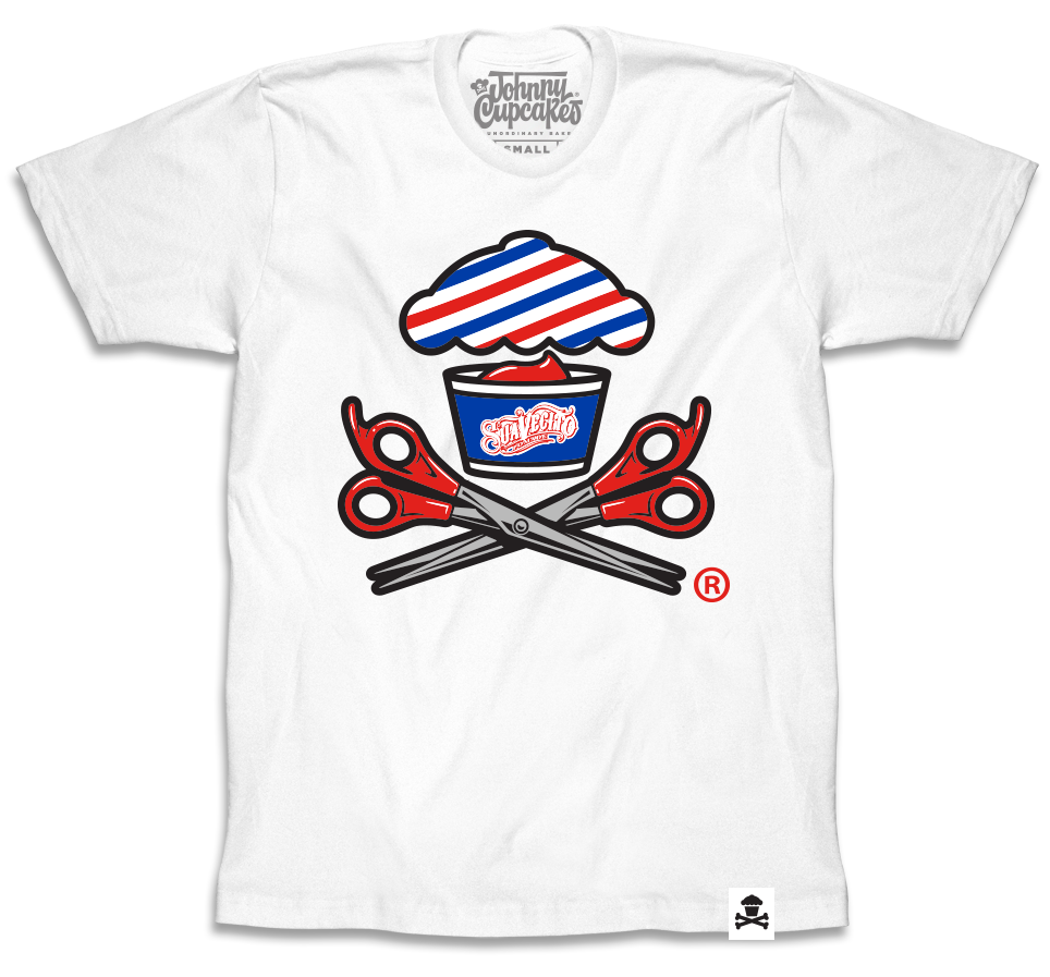 JC Vault - Adult 3XL - Barber Shop Crossbones White (Suavecito Collab)