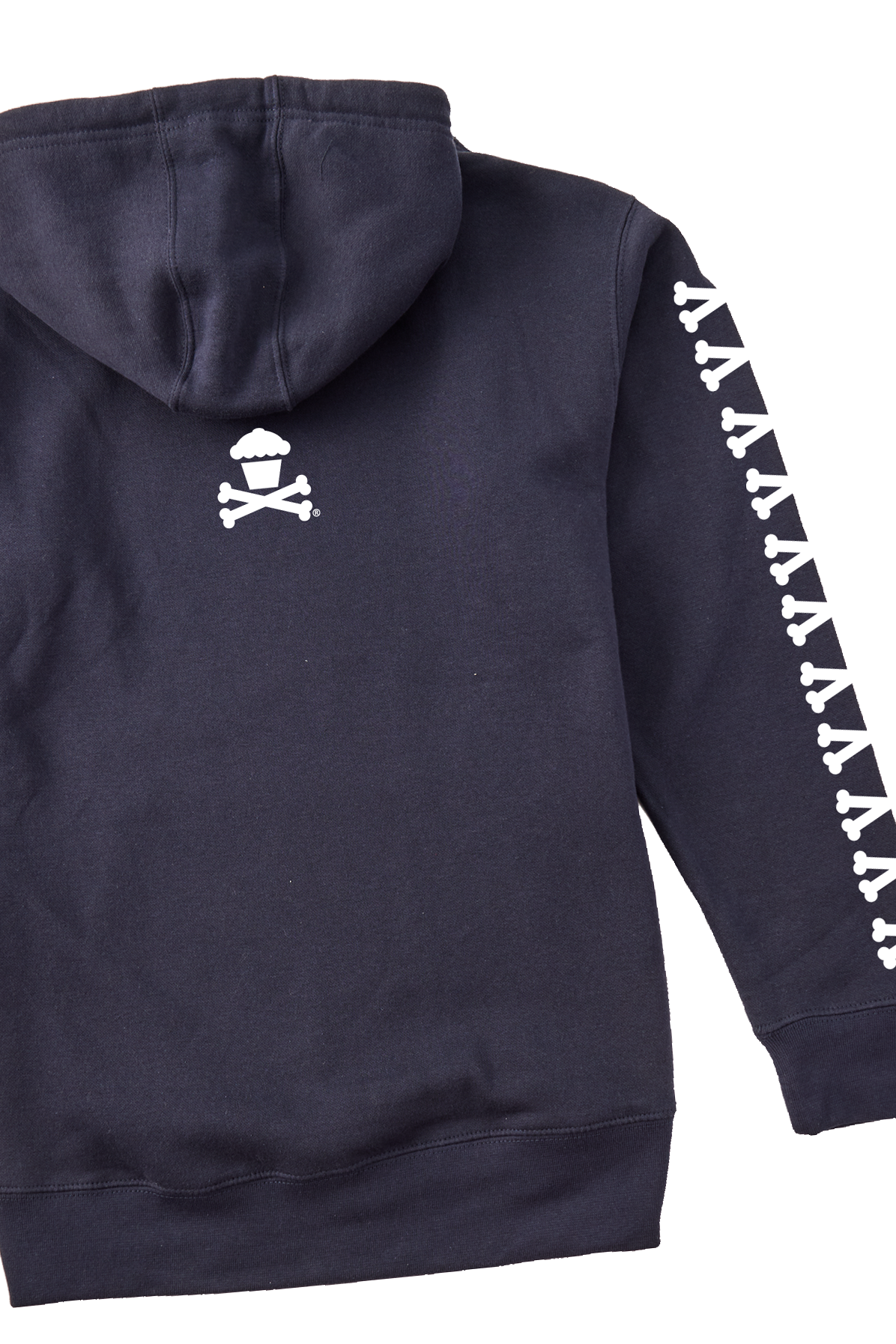 Adult Pullover Sweatshirt - Basic Bones Sleeve (Navy)