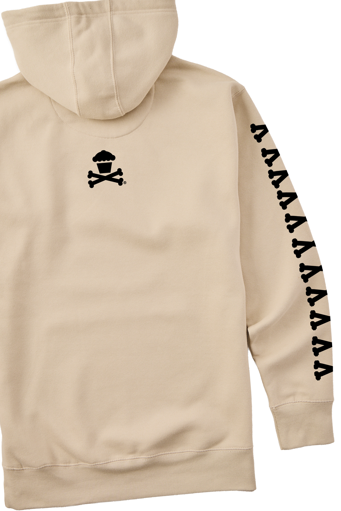 Adult Pullover Sweatshirt - Basic Bones Sleeve (Tan)