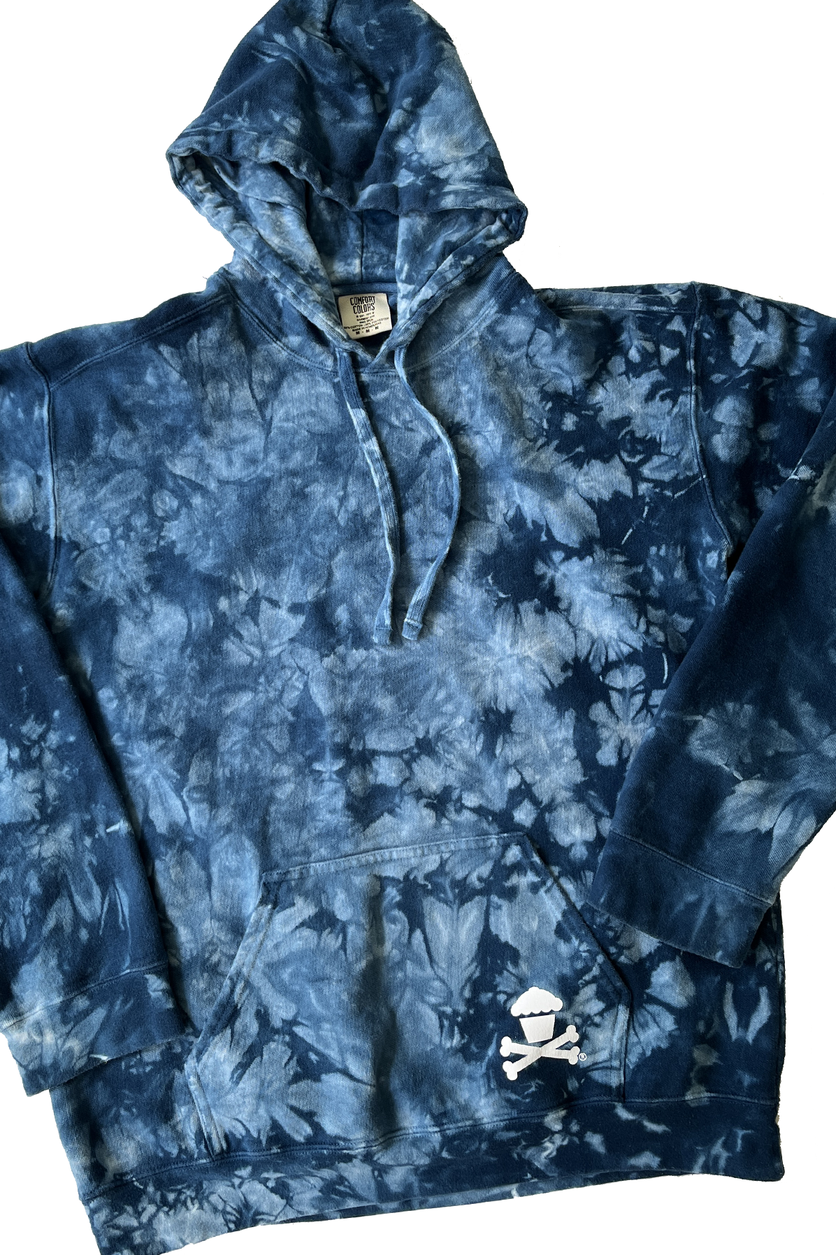 JC Vault - Adult Medium - Blue Tie Dye Crossbones Pullover Sweatshirt (Sample)