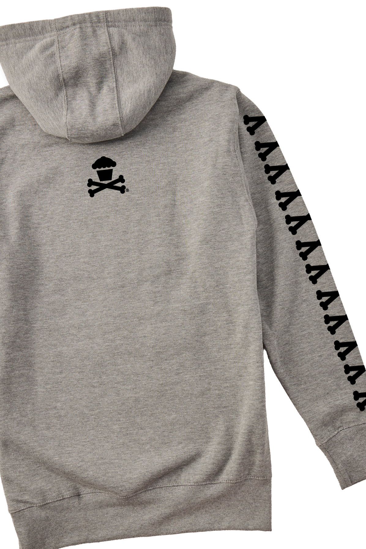 Adult Pullover Sweatshirt - Basic Bones Sleeve (Grey)