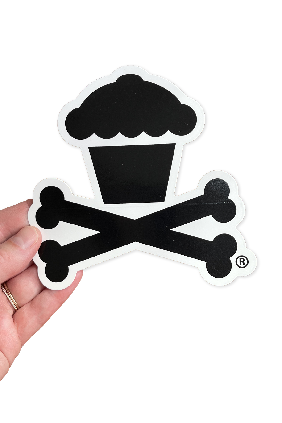 JC Vault - STICKER - Large Crossbones (Inverted)