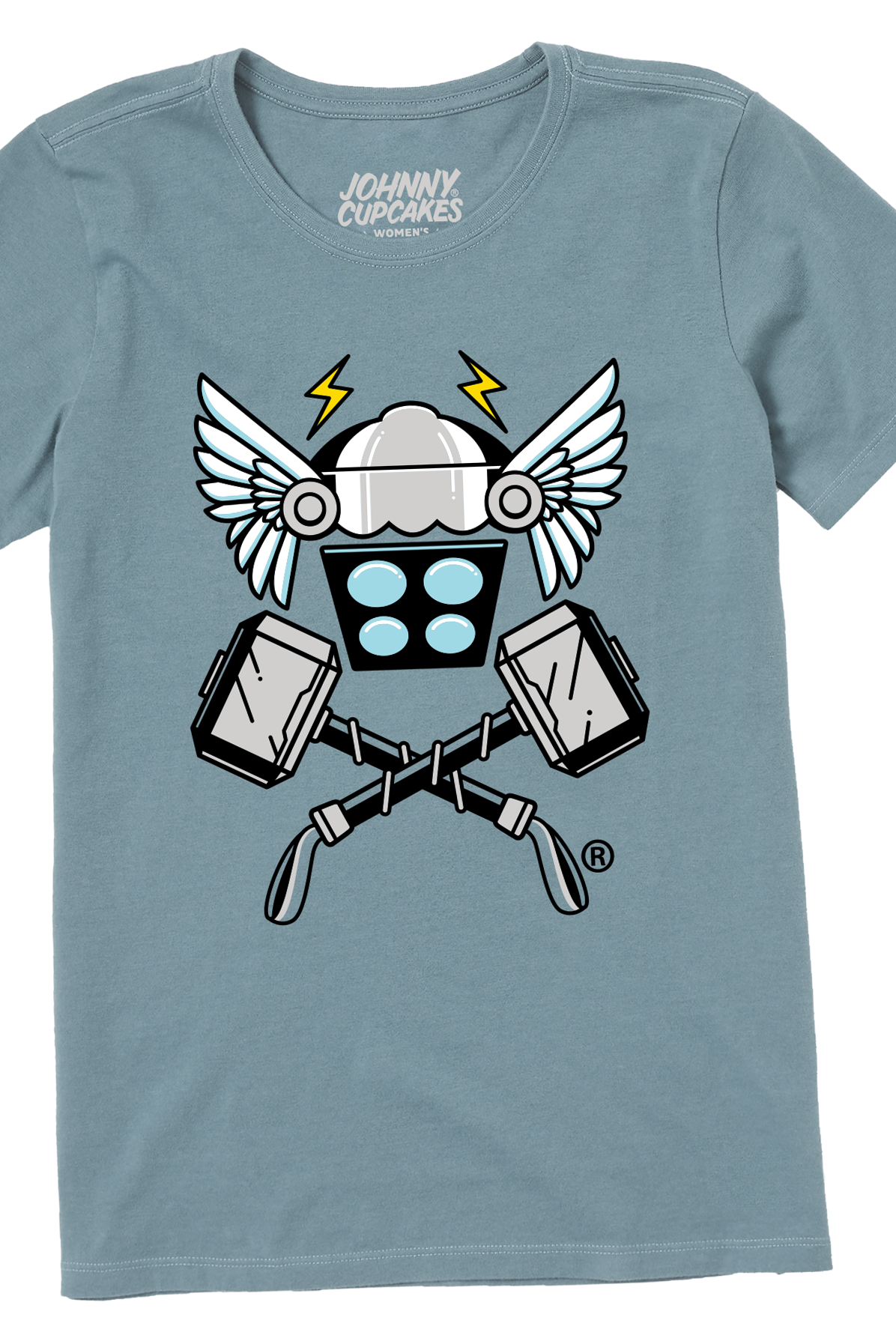 Womens Thunder Crossbones Short Sleeve Premium Tee