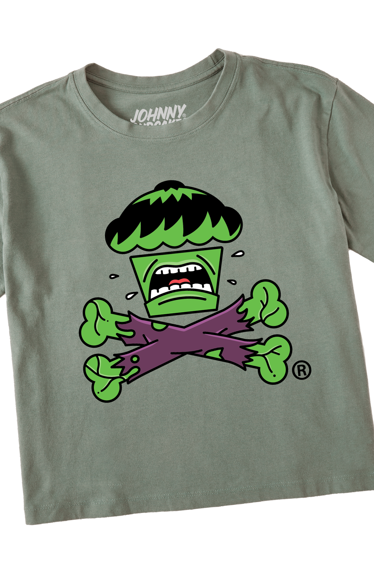 Women's Boxy JC Angry Crossbones Short Sleeve Premium Tee