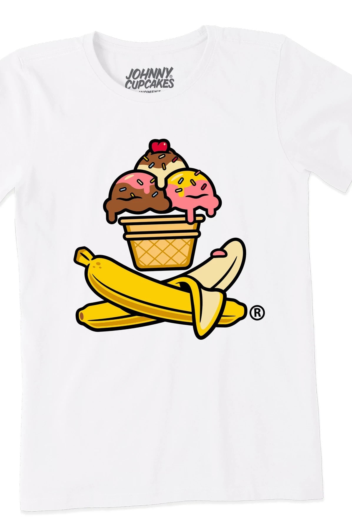 Womens Banana Split Crossbones Short Sleeve Premium Tee