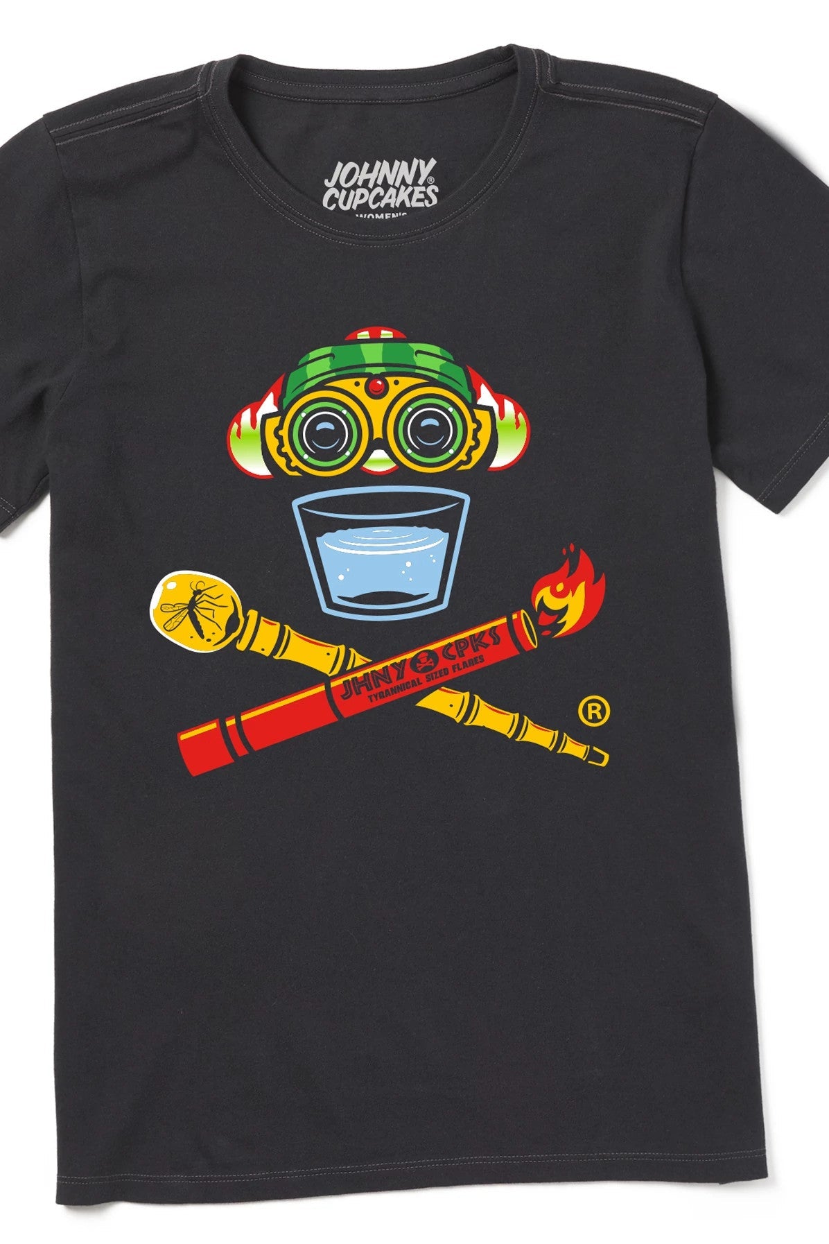 Womens Dino Attraction Crossbones Short Sleeve Premium Tee