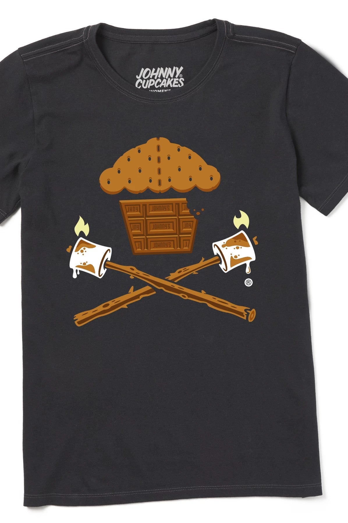 Womens S'Mores Crossbones Short Sleeve Premium Tee
