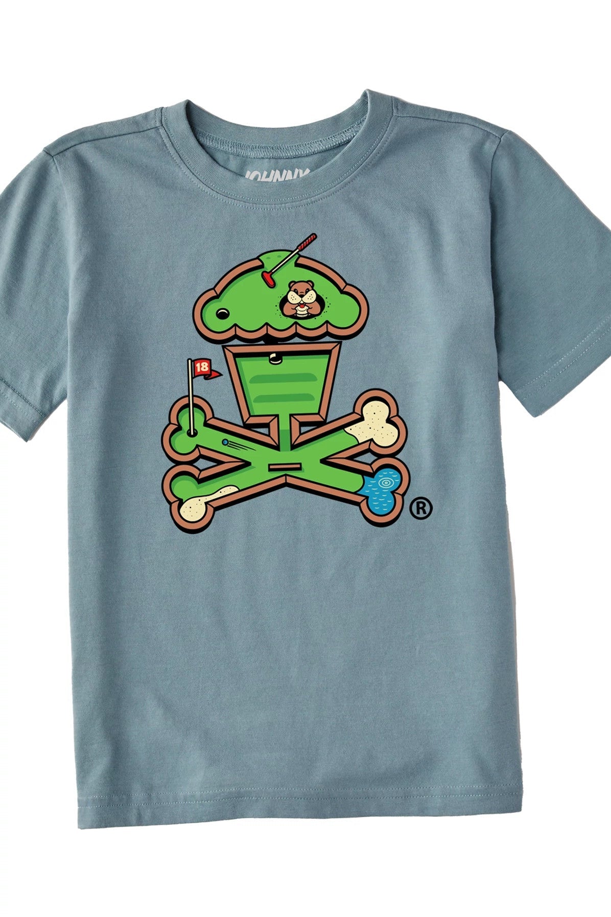 Kids Mini Golf Crossbones Short Sleeve Premium Tee