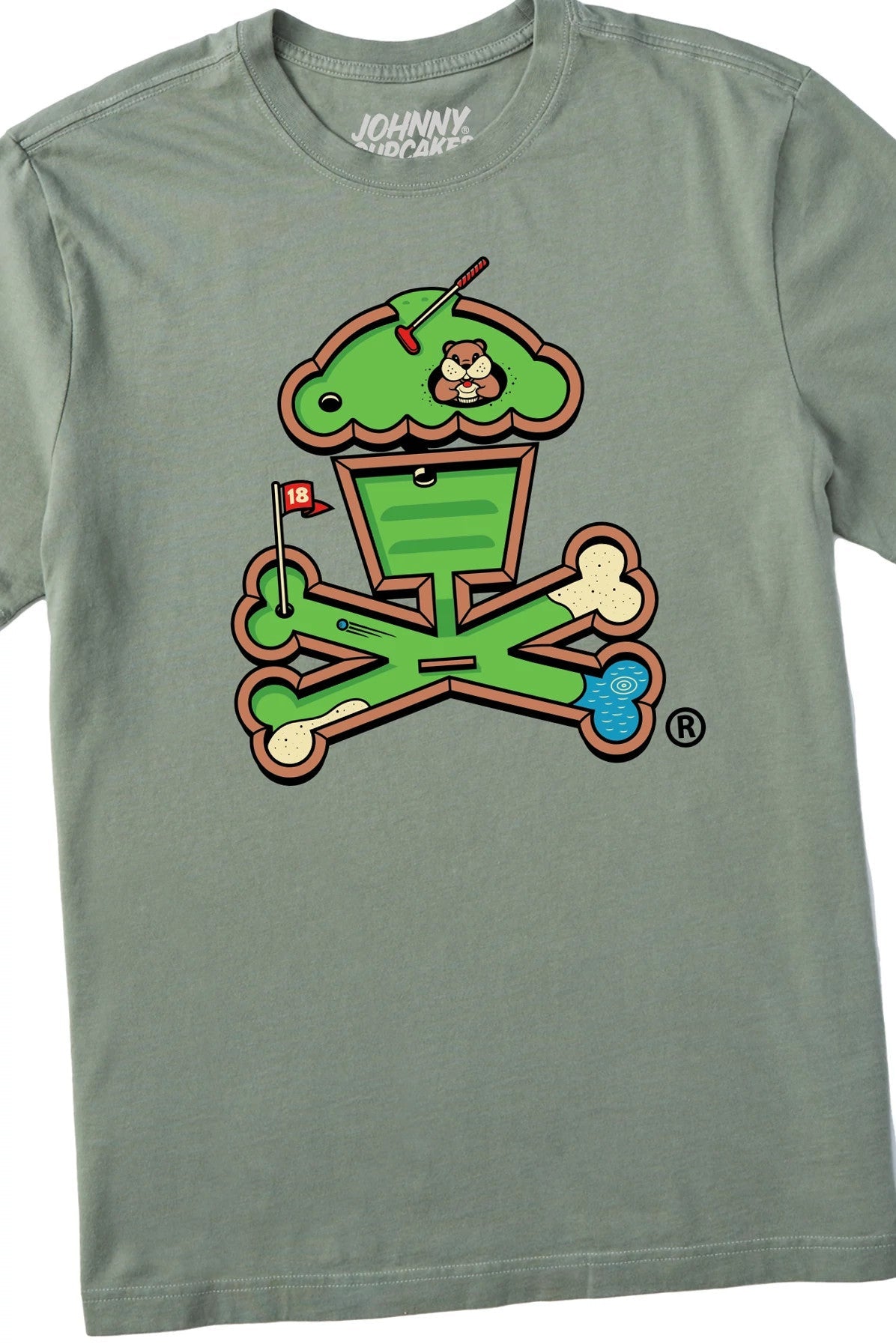 Men's Mini Golf Crossbones Short Sleeve Premium Tee