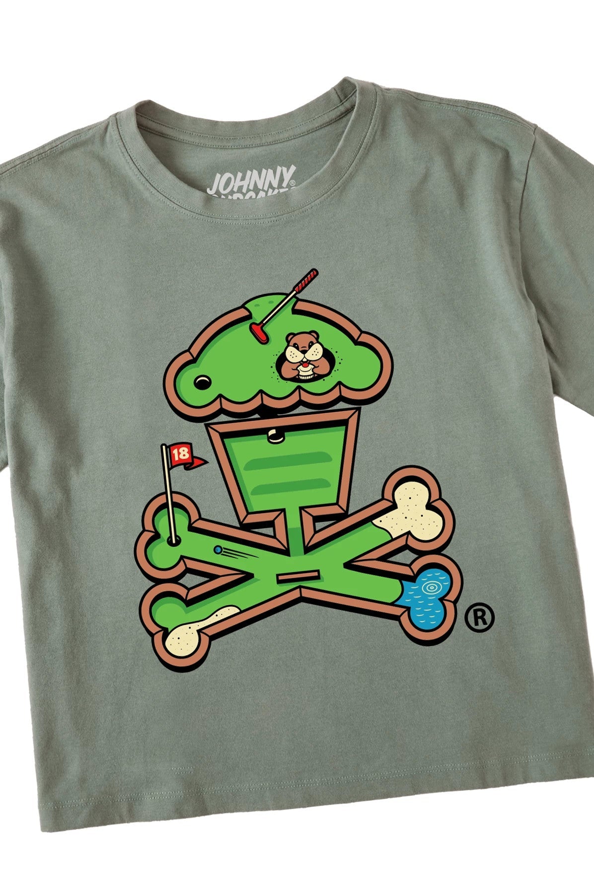 Women's Boxy Mini Golf Crossbones Short Sleeve Premium Tee