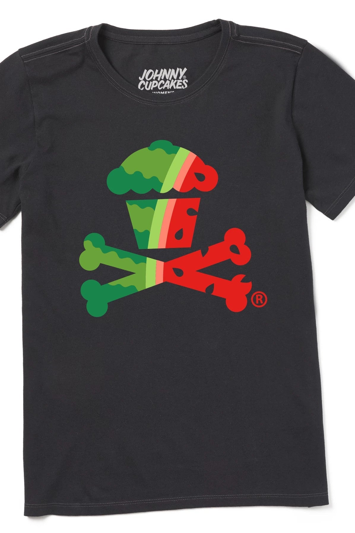 Womens Watermelon Crossbones Short Sleeve Premium Tee