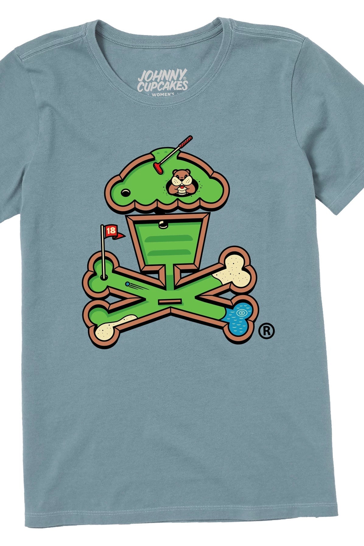 Womens Mini Golf Crossbones Short Sleeve Premium Tee