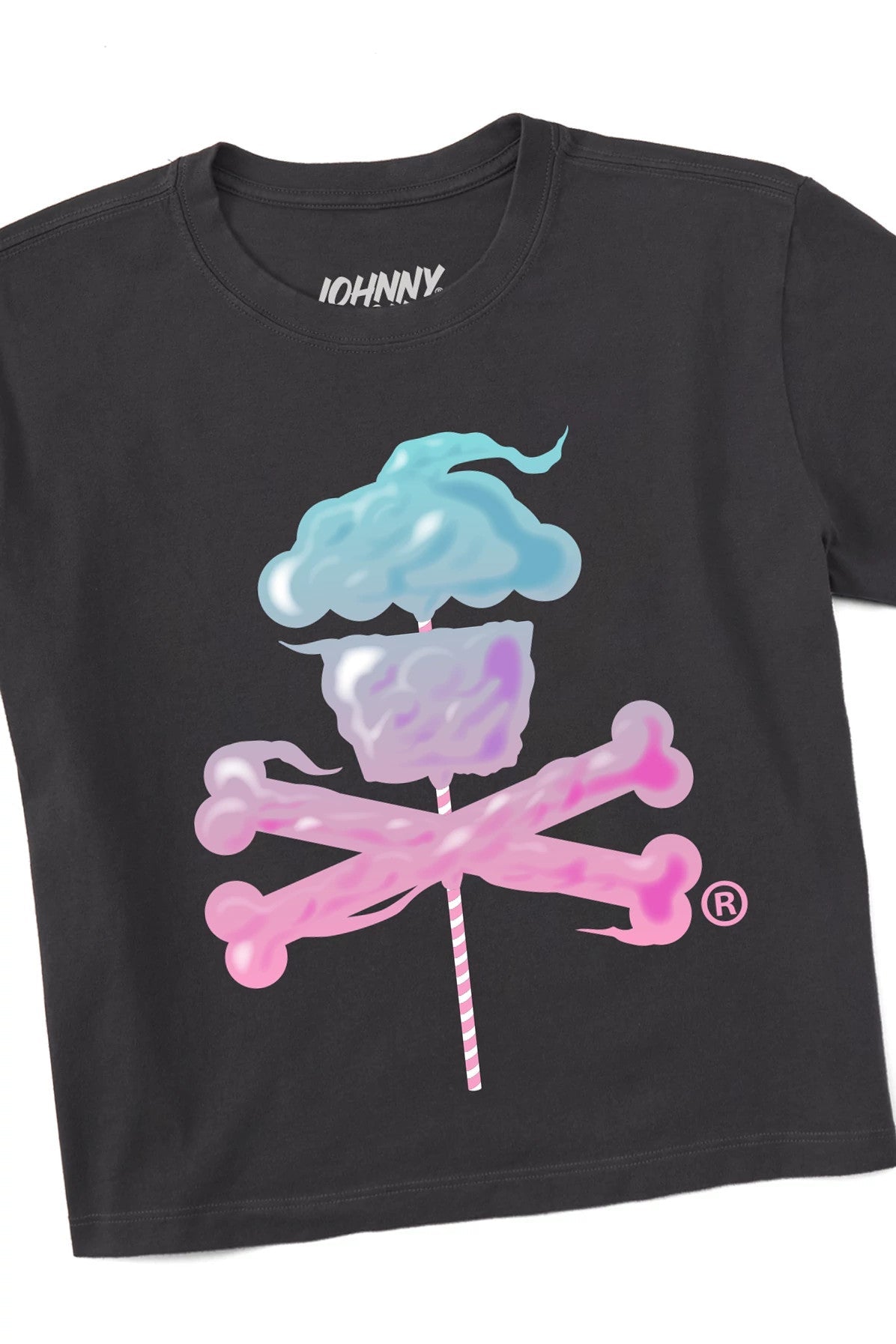 Women's Boxy Cotton Candy Crossbones Short Sleeve Premium Tee
