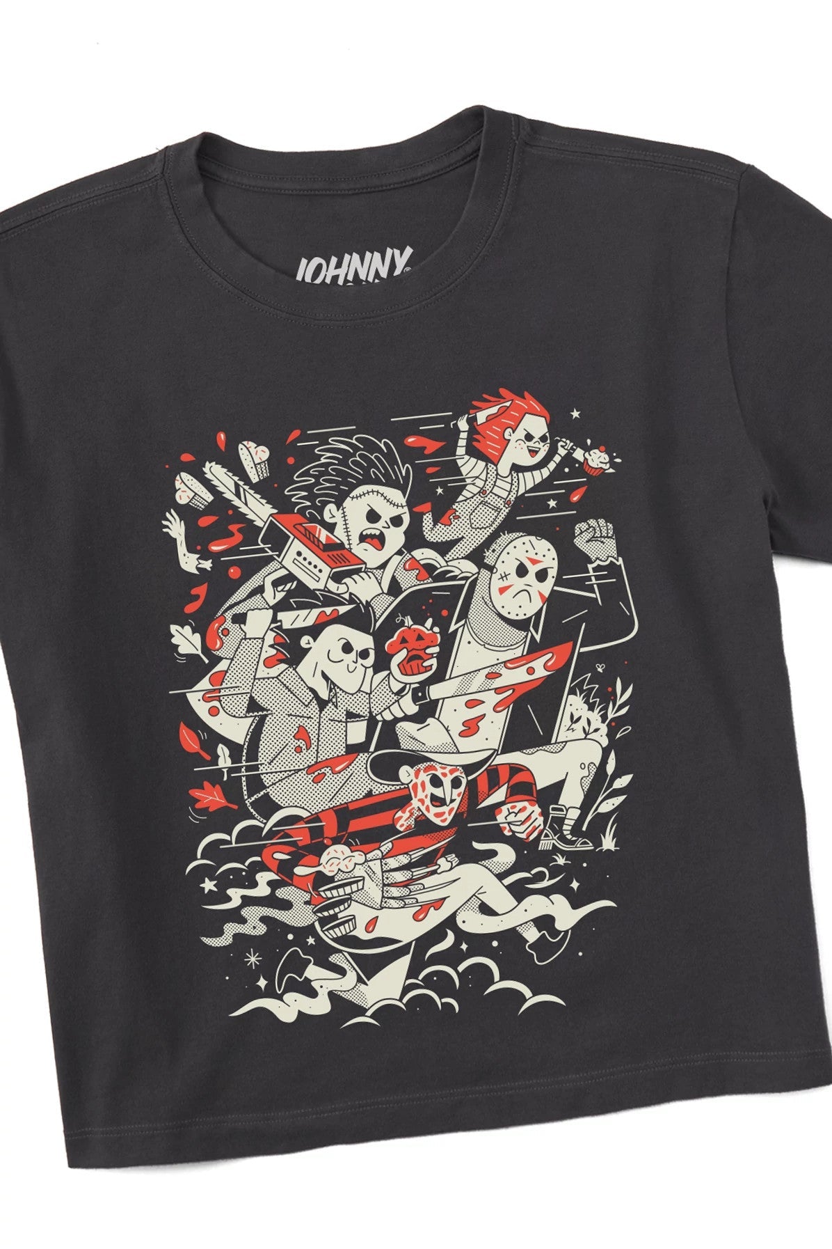 Women's Boxy Slasher Food Fight Short Sleeve Premium Tee