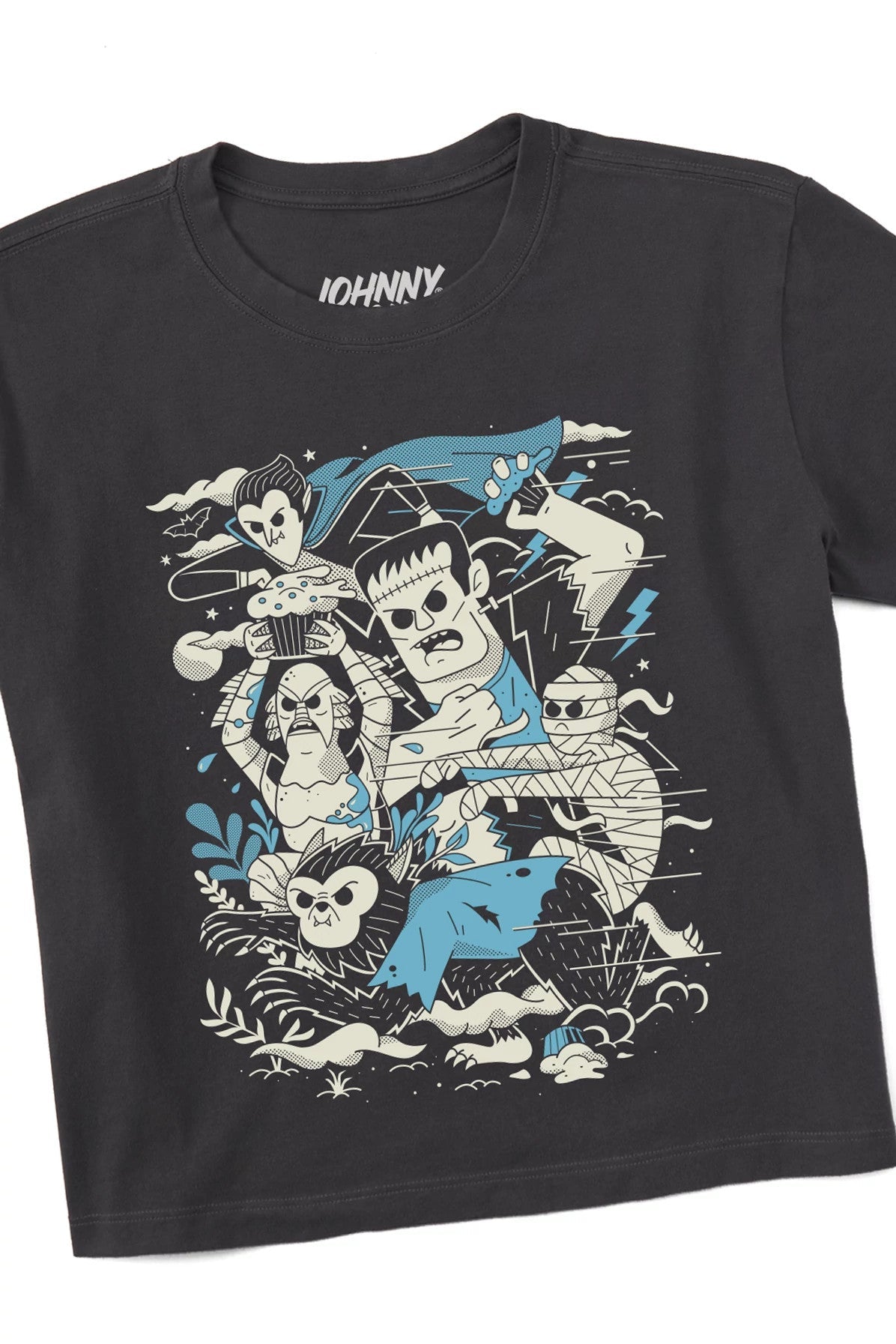 Women's Boxy Monster Food Fight Short Sleeve Premium Tee