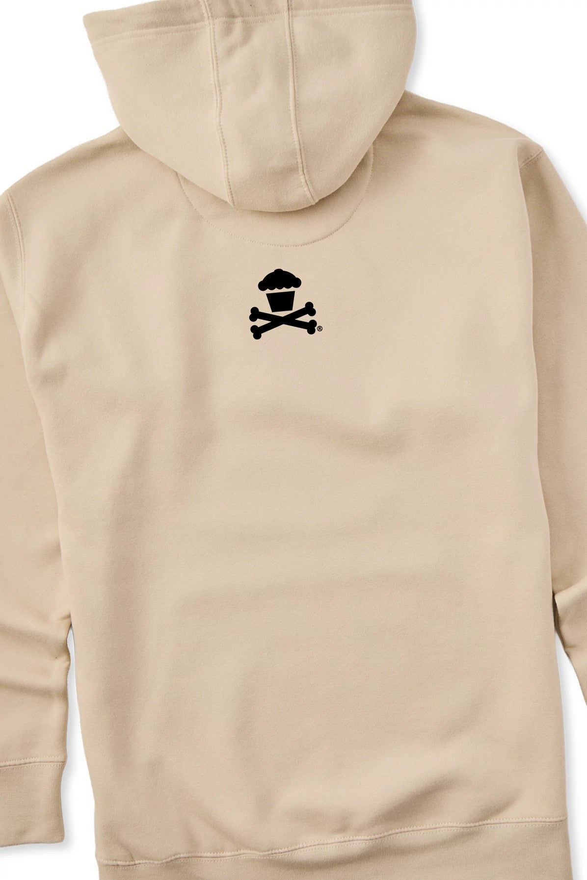 Adult Pullover Sweatshirt - Tan / Black Crossbones