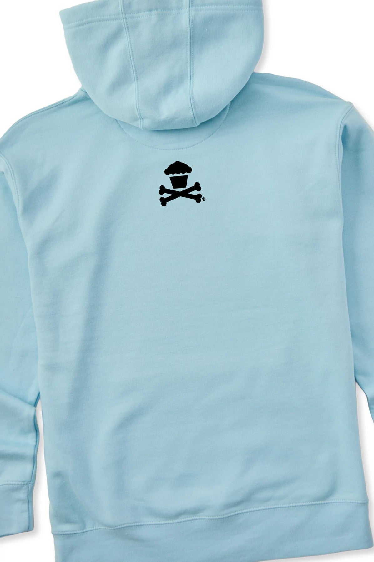 Adult Pullover Sweatshirt - Light Blue / Black Crossbones