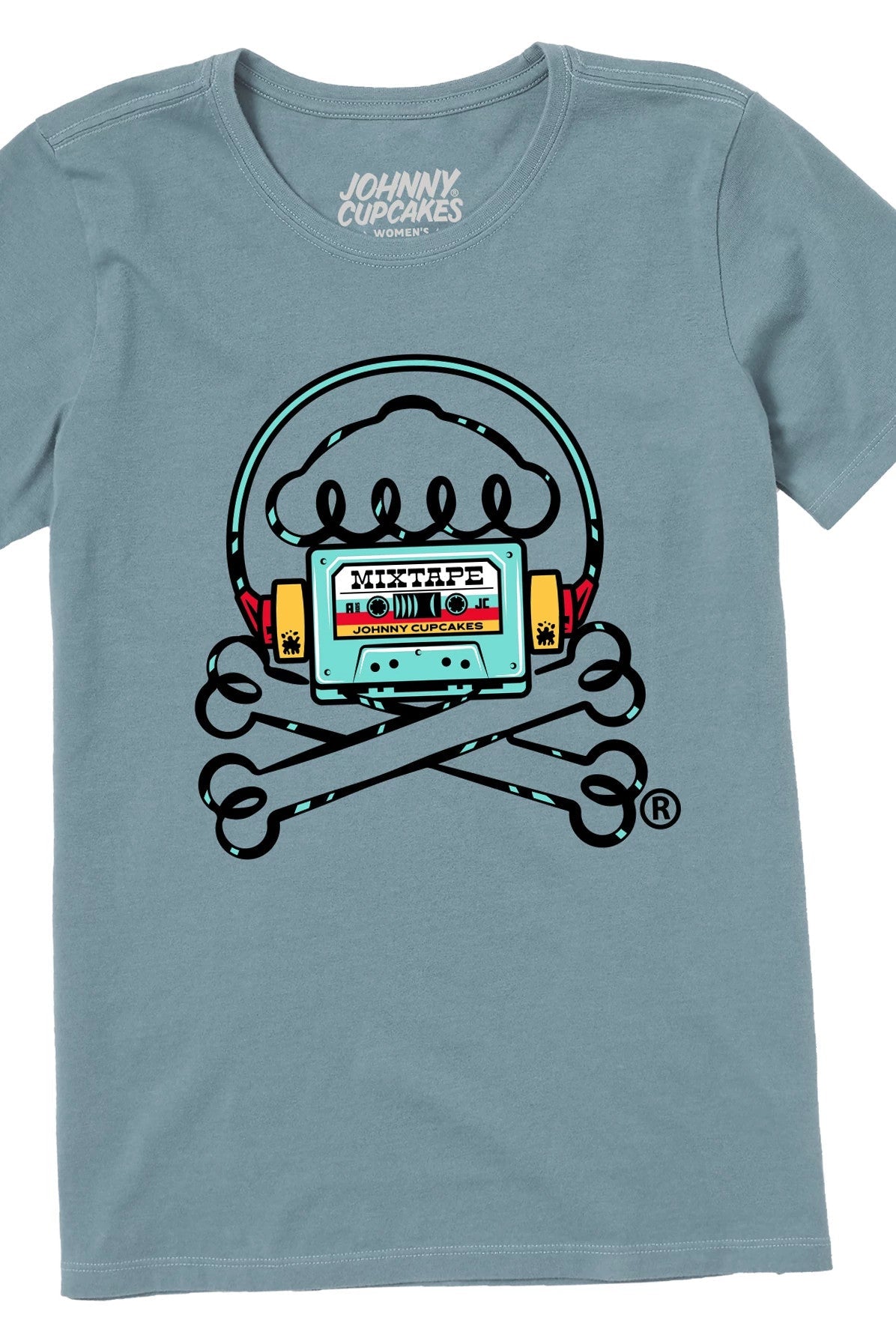 Women's Cassette Cakes Crossbones Short Sleeve Premium Tee