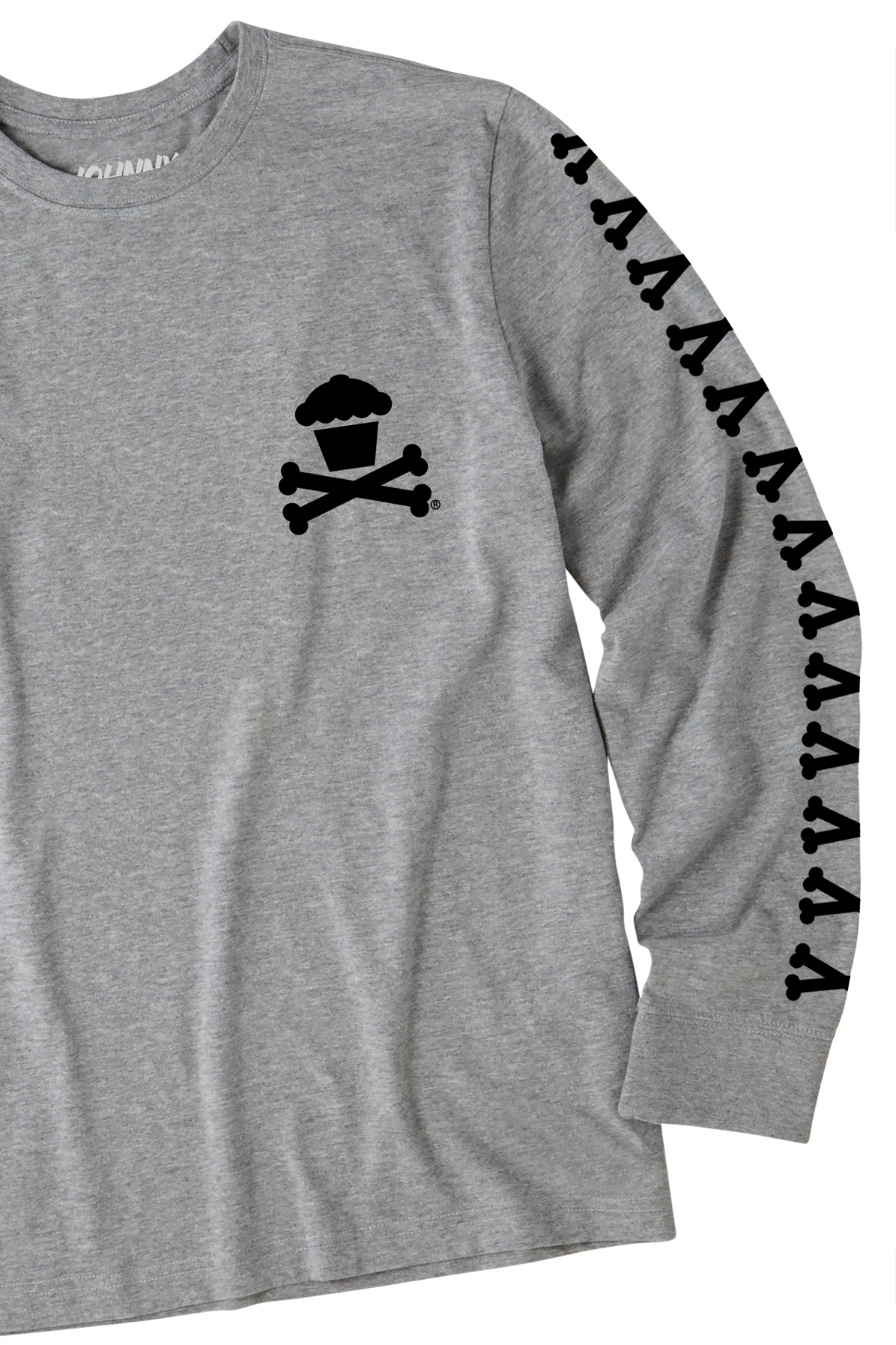 Men's Basic Bones Premium Long Sleeve (Heather Grey)