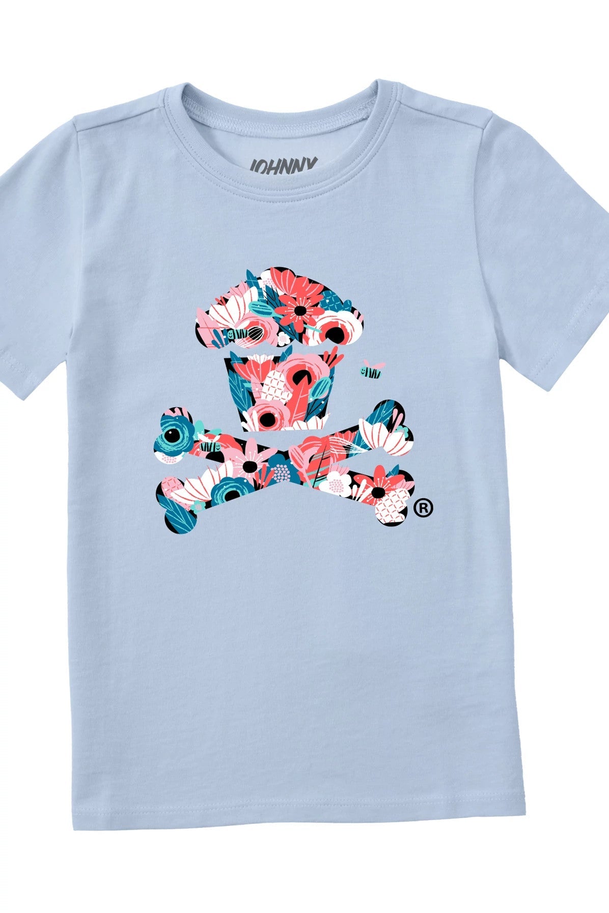 Kids Floral Crossbones Short Sleeve Premium Tee