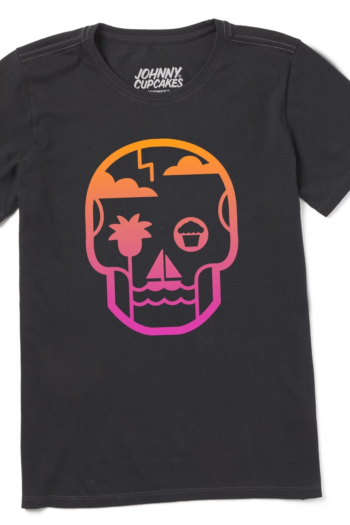 Women's Summer Skull Short Sleeve Premium Tee