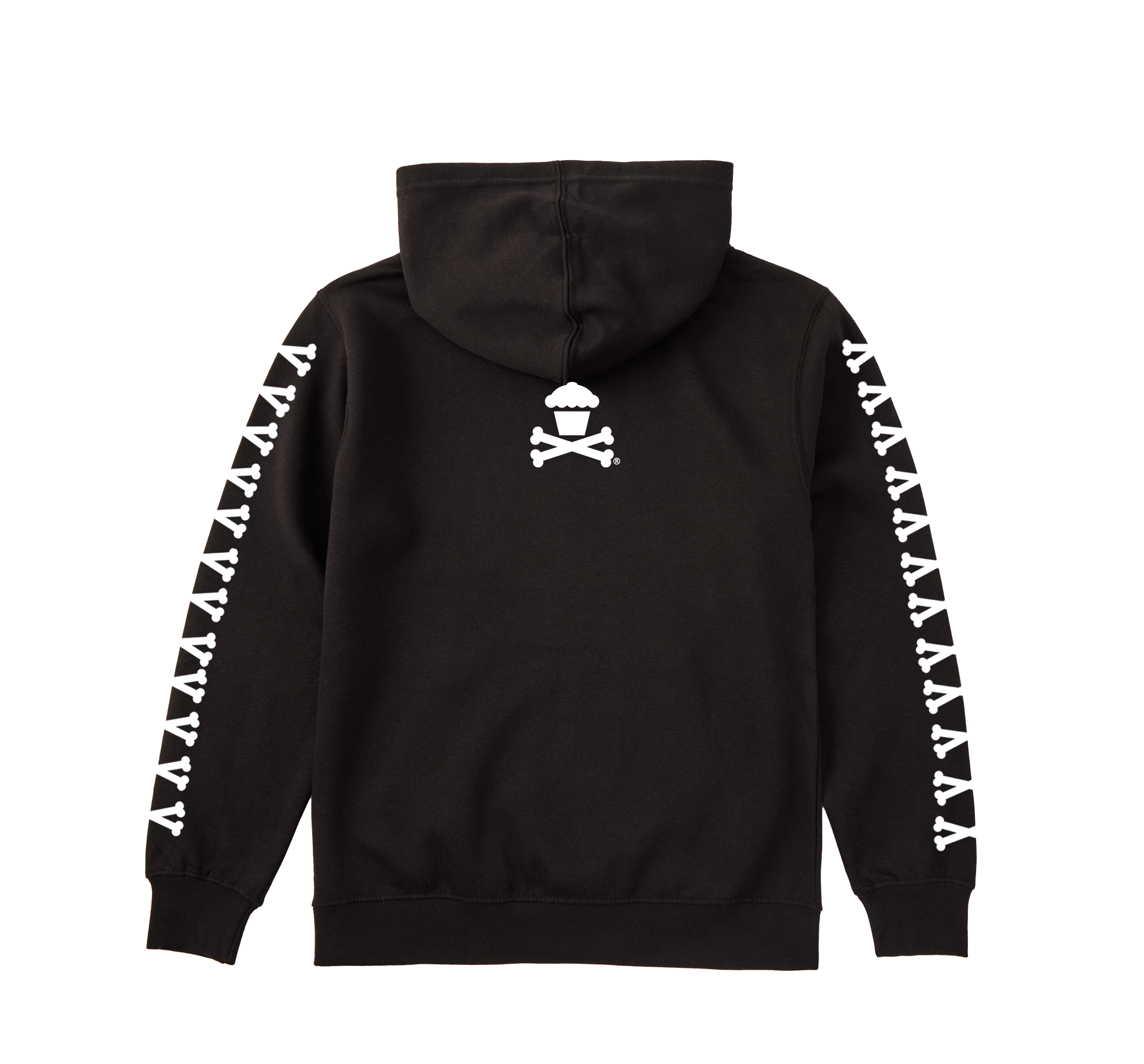Kids Pullover Sweatshirt - Basic Bones Sleeve (Classic Black)