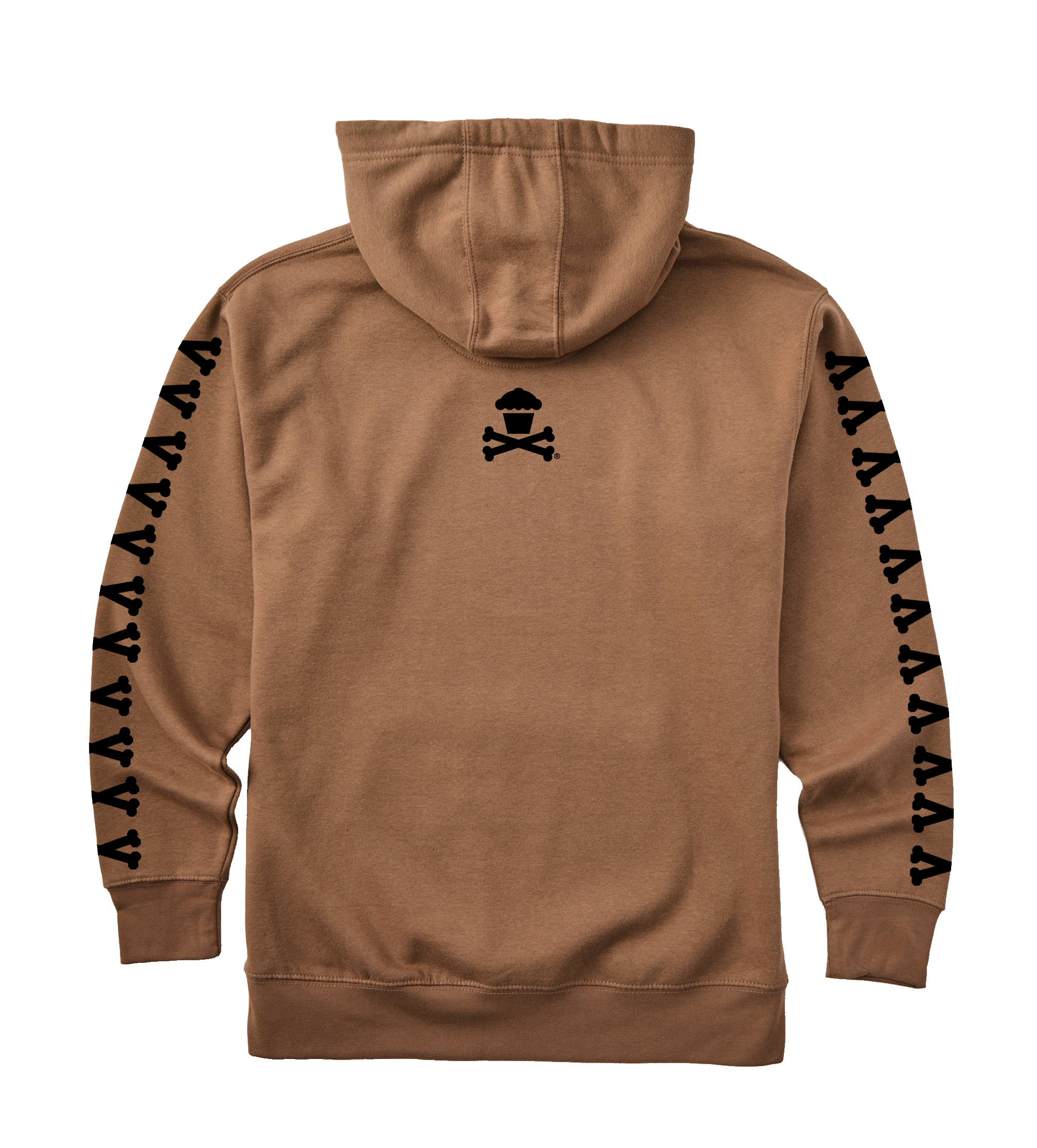 Adult Pullover Sweatshirt - Basic Bones Sleeve (Caramel)