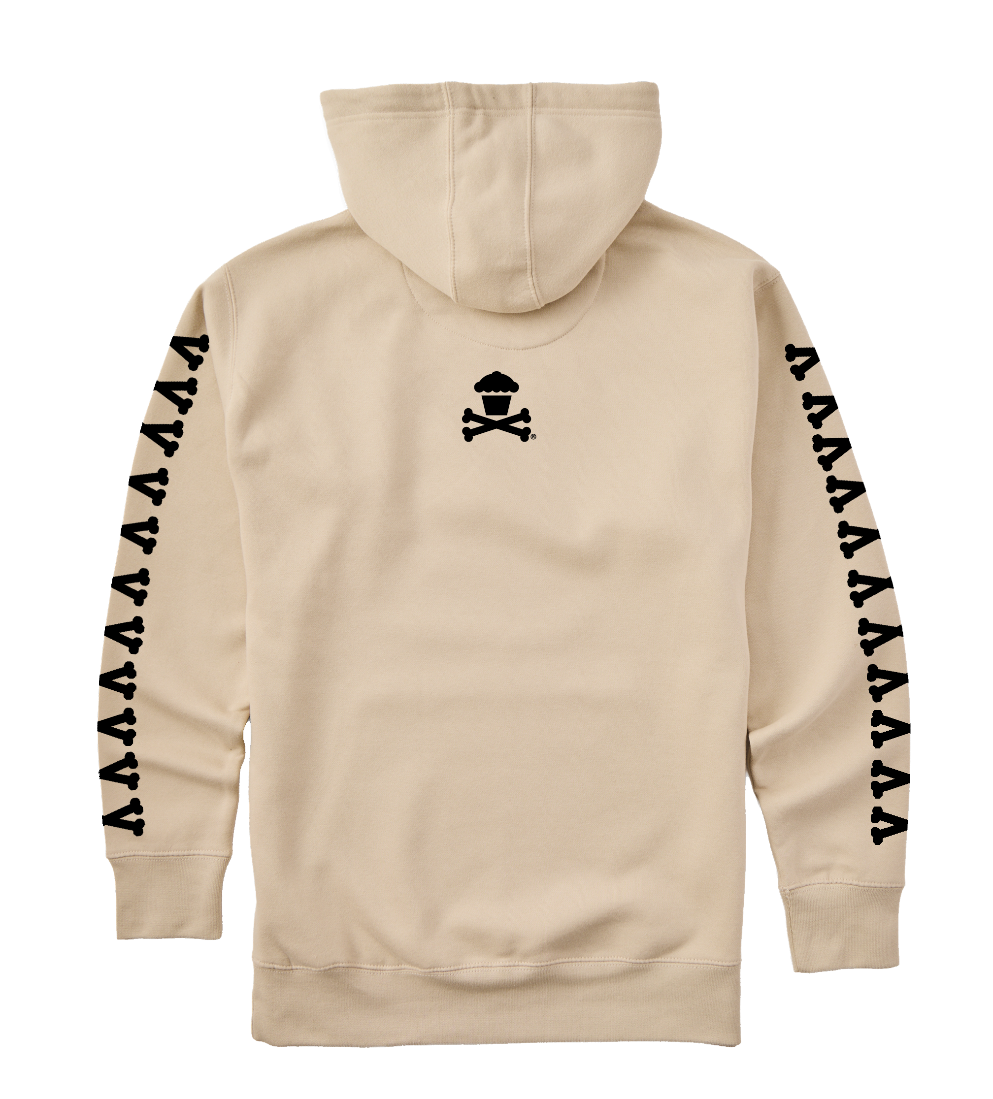 Adult Pullover Sweatshirt - Basic Bones Sleeve (Tan)