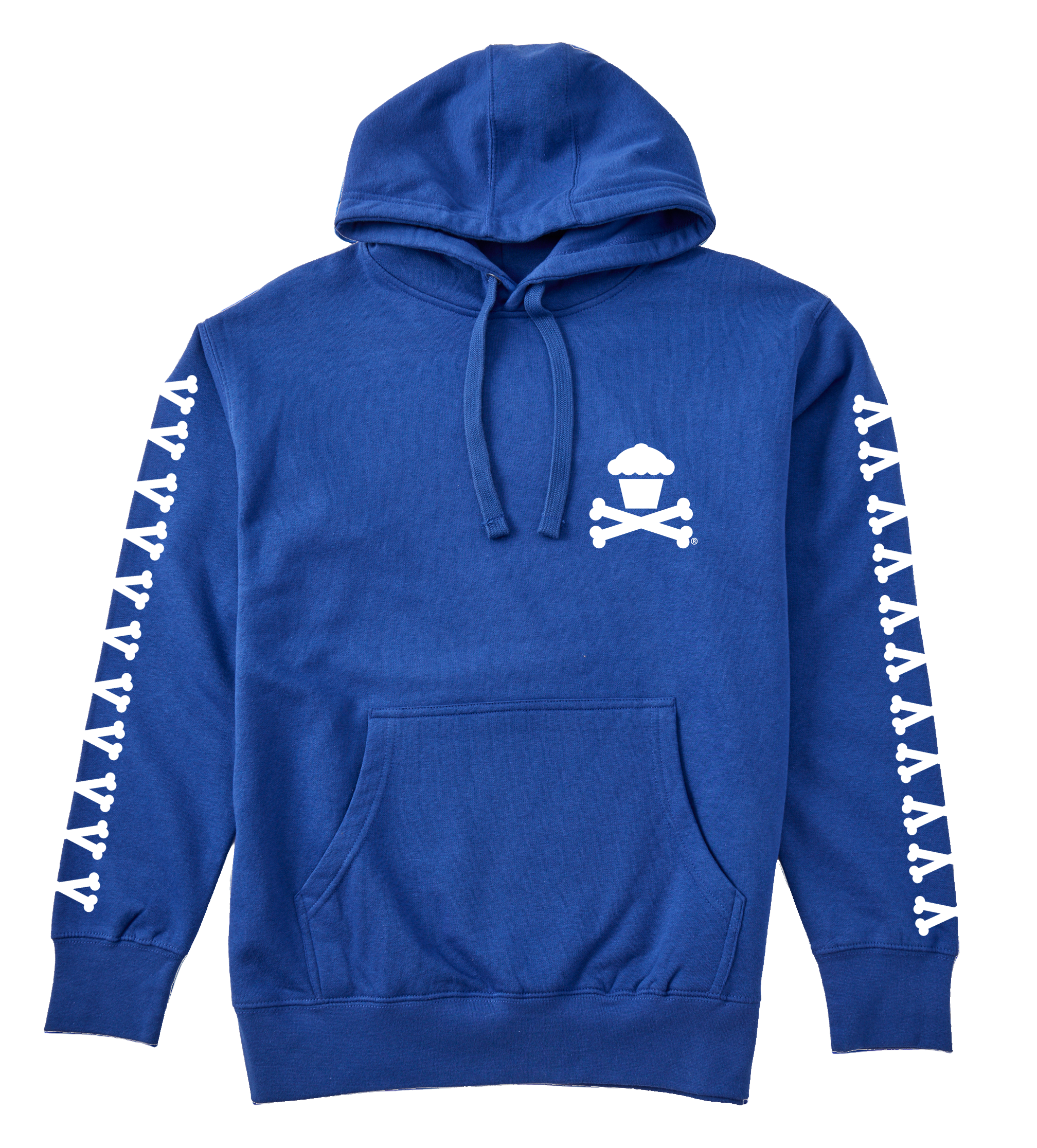 Adult Pullover Sweatshirt - Basic Bones Sleeve (Royal)