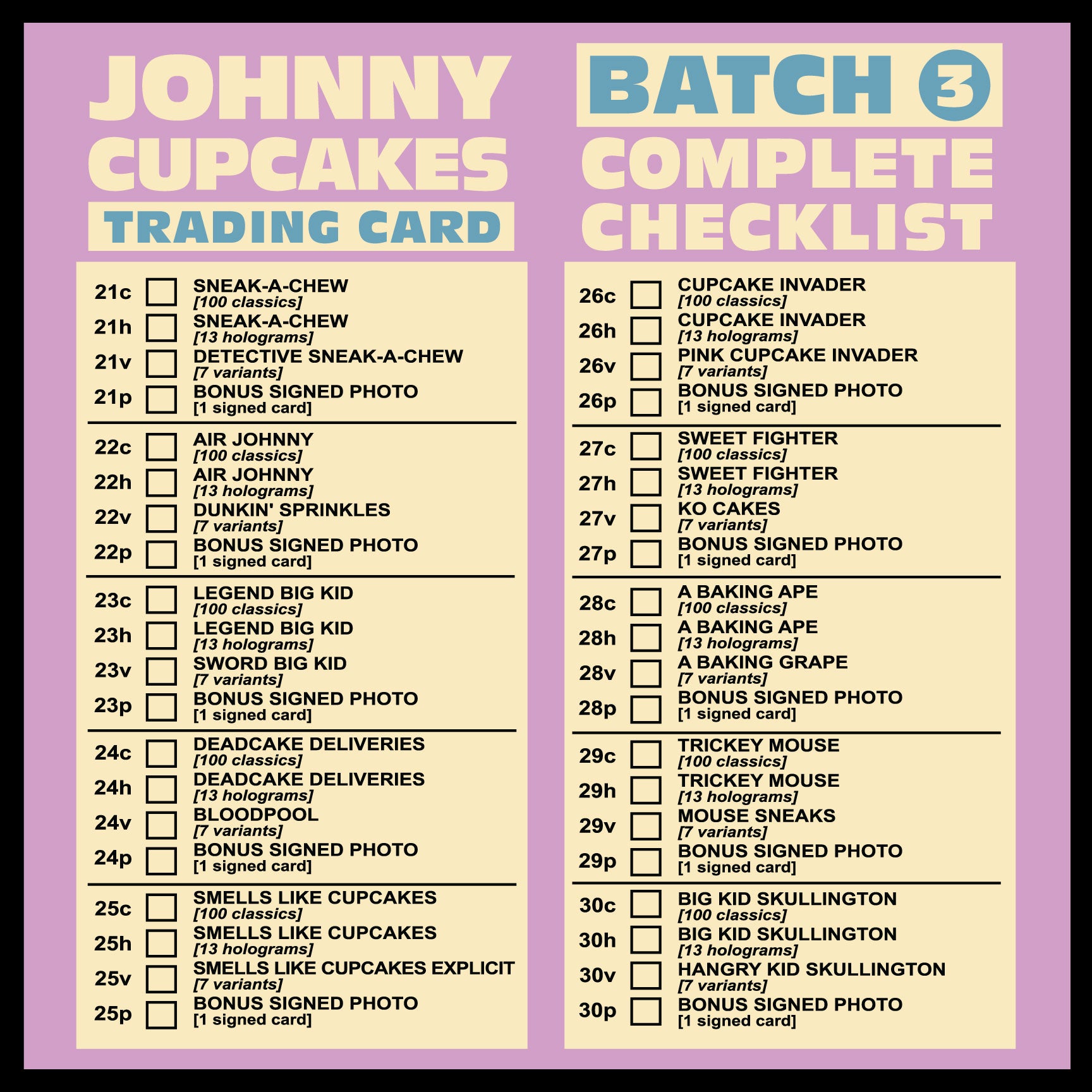 JC Trading Card (Batch 3) - 3 Pack