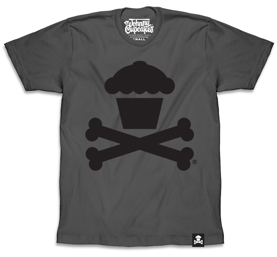 $10 Sale Tee - Grey / Black Crossbones