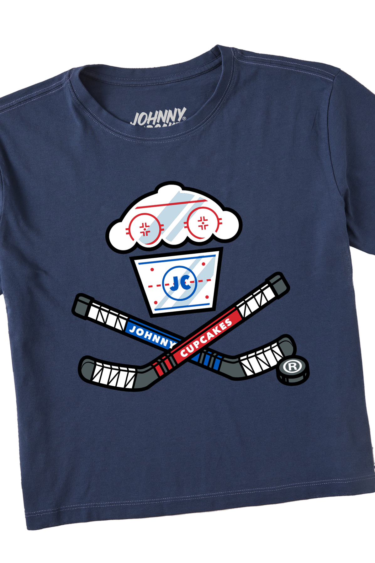 Women's Boxy Hockey Crossbones Short Sleeve Premium Tee