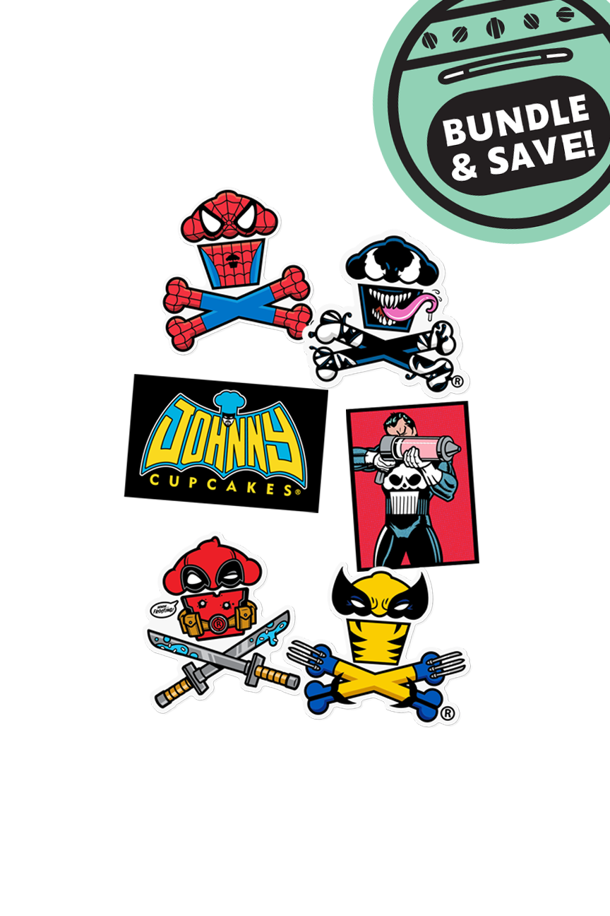 6 MINI STICKER BUNDLE - Comic Cakes