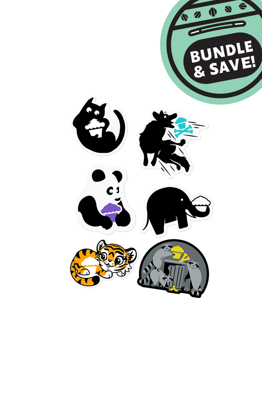 6 MINI STICKER BUNDLE - Original Animal Essentials