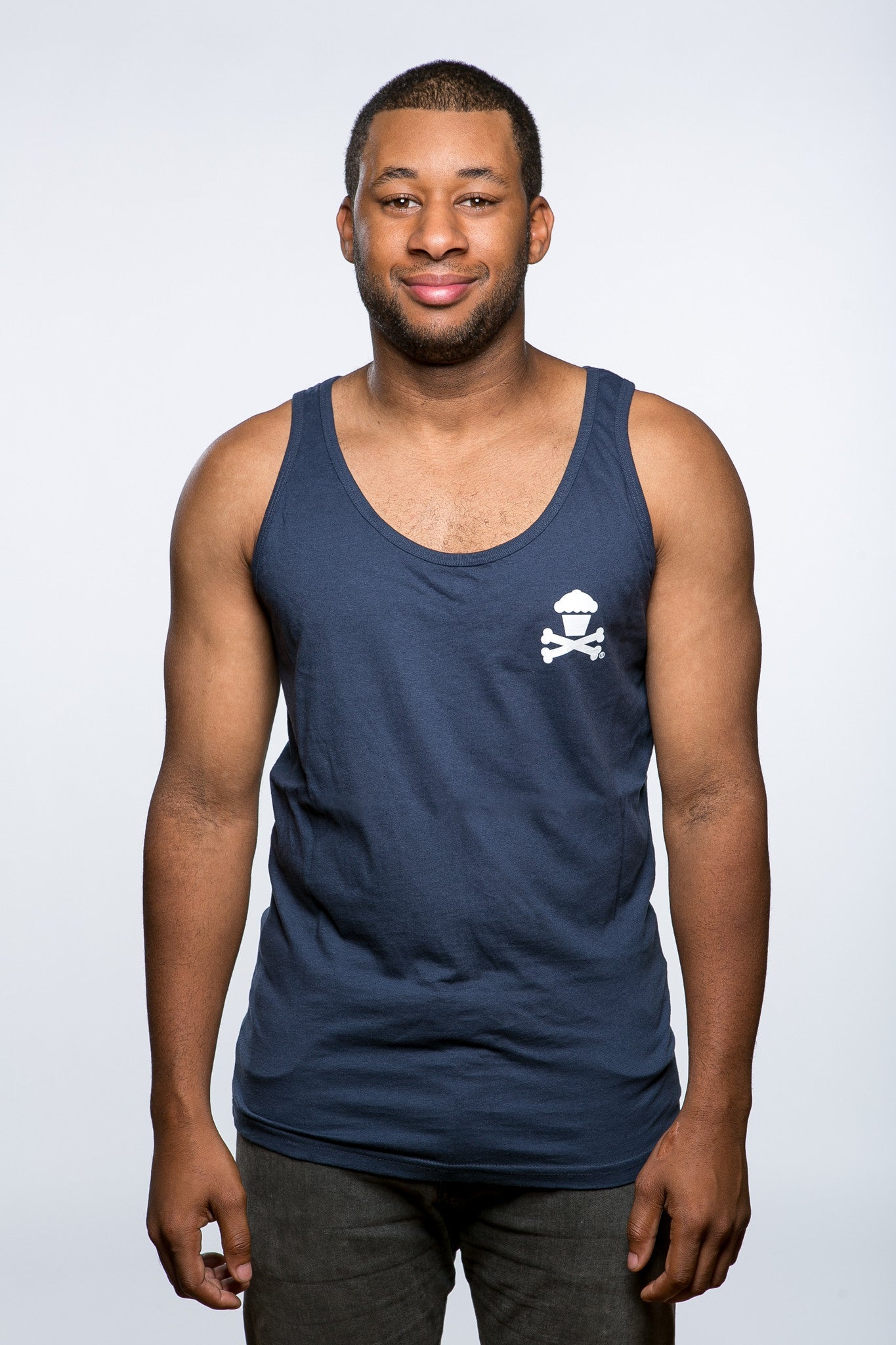 JC Vault - Adult Medium - Basic Crossbones Tank (Navy)