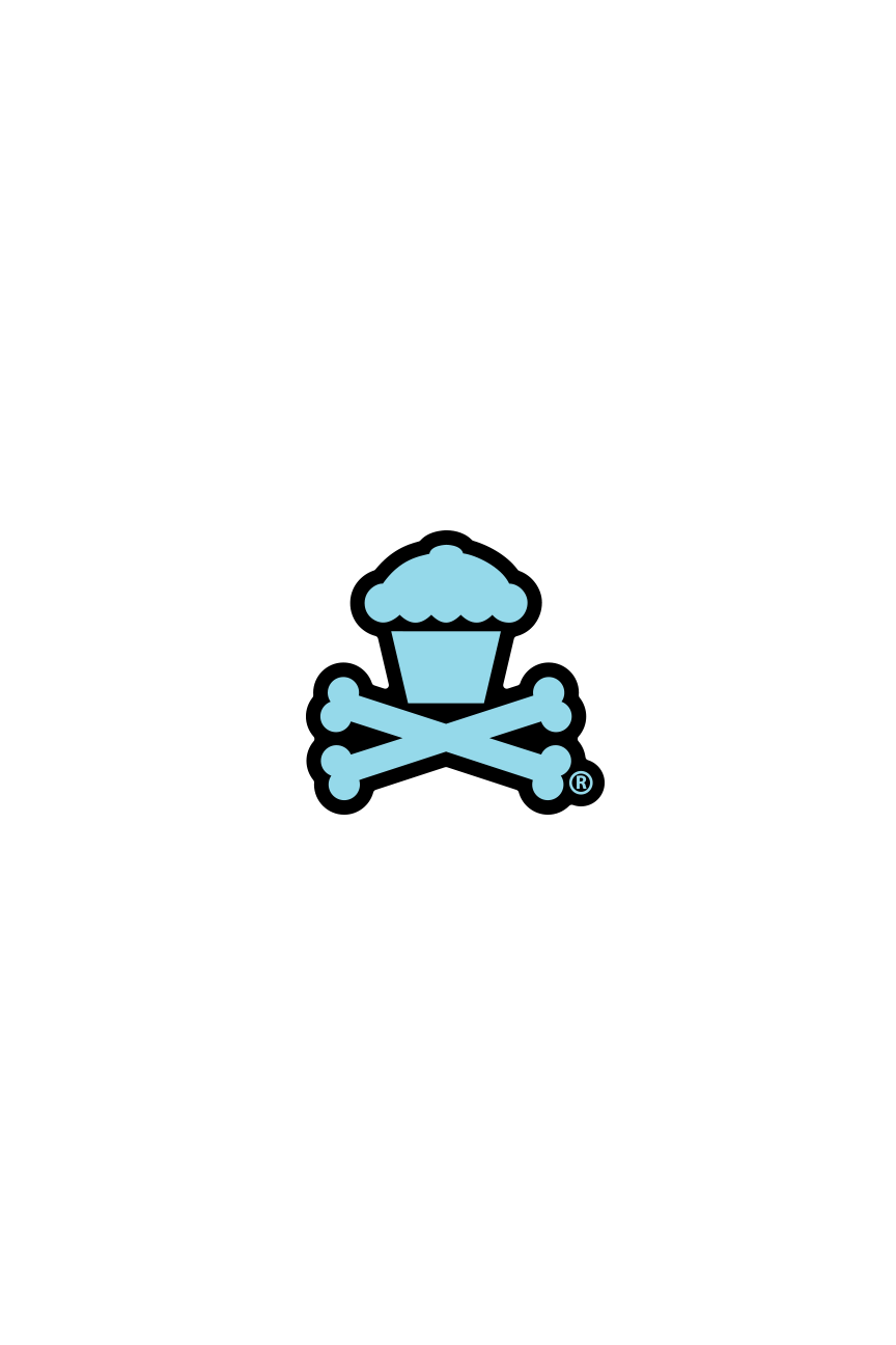 MINI STICKER - Crossbones Colorway (Blue)