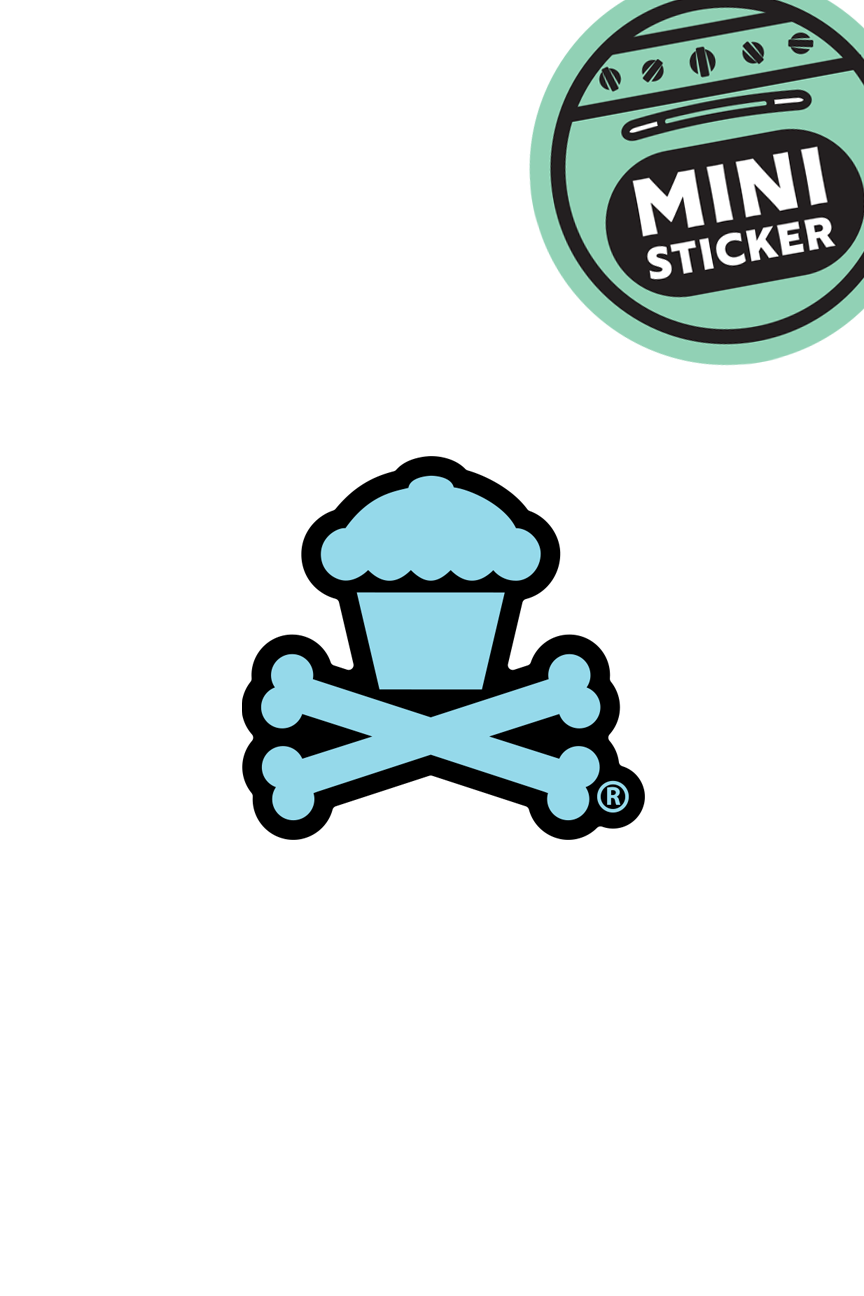 MINI STICKER - Crossbones Colorway (Blue)