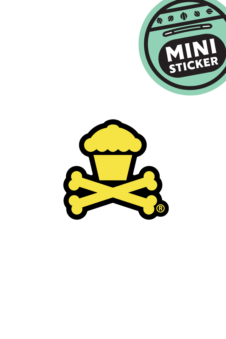 MINI STICKER - Crossbones Colorway (Yellow)