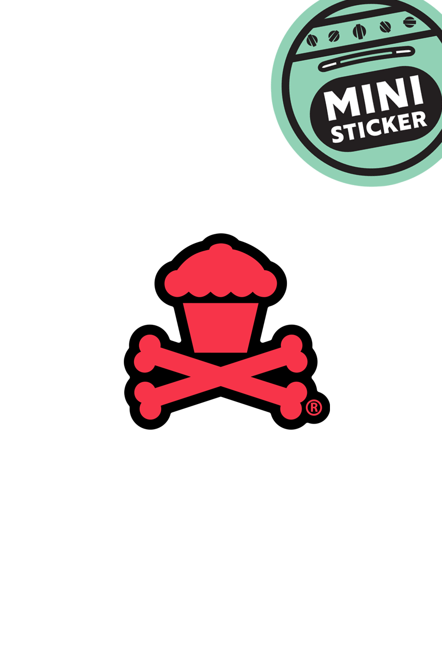 MINI STICKER - Crossbones Colorway (Red)