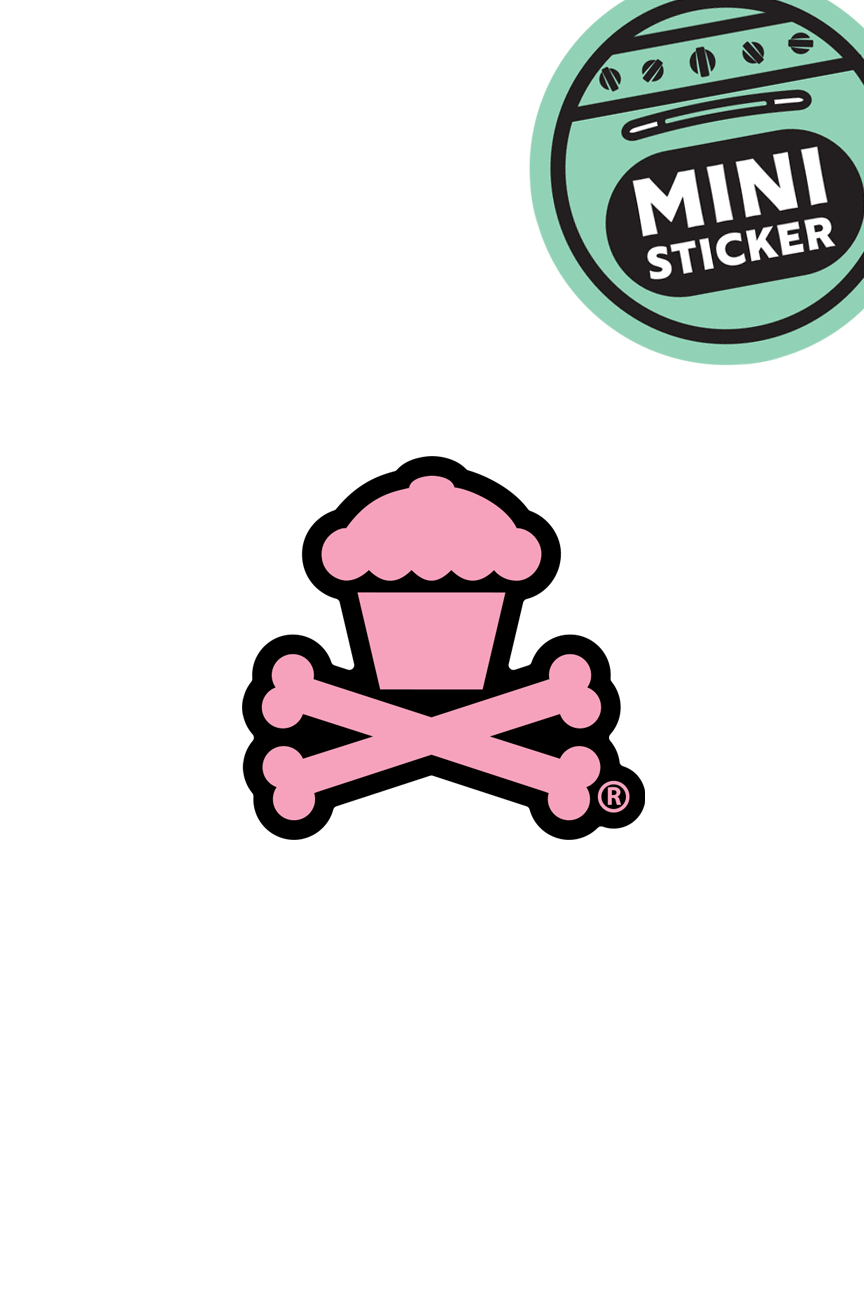 MINI STICKER - Crossbones Colorway (Pink)