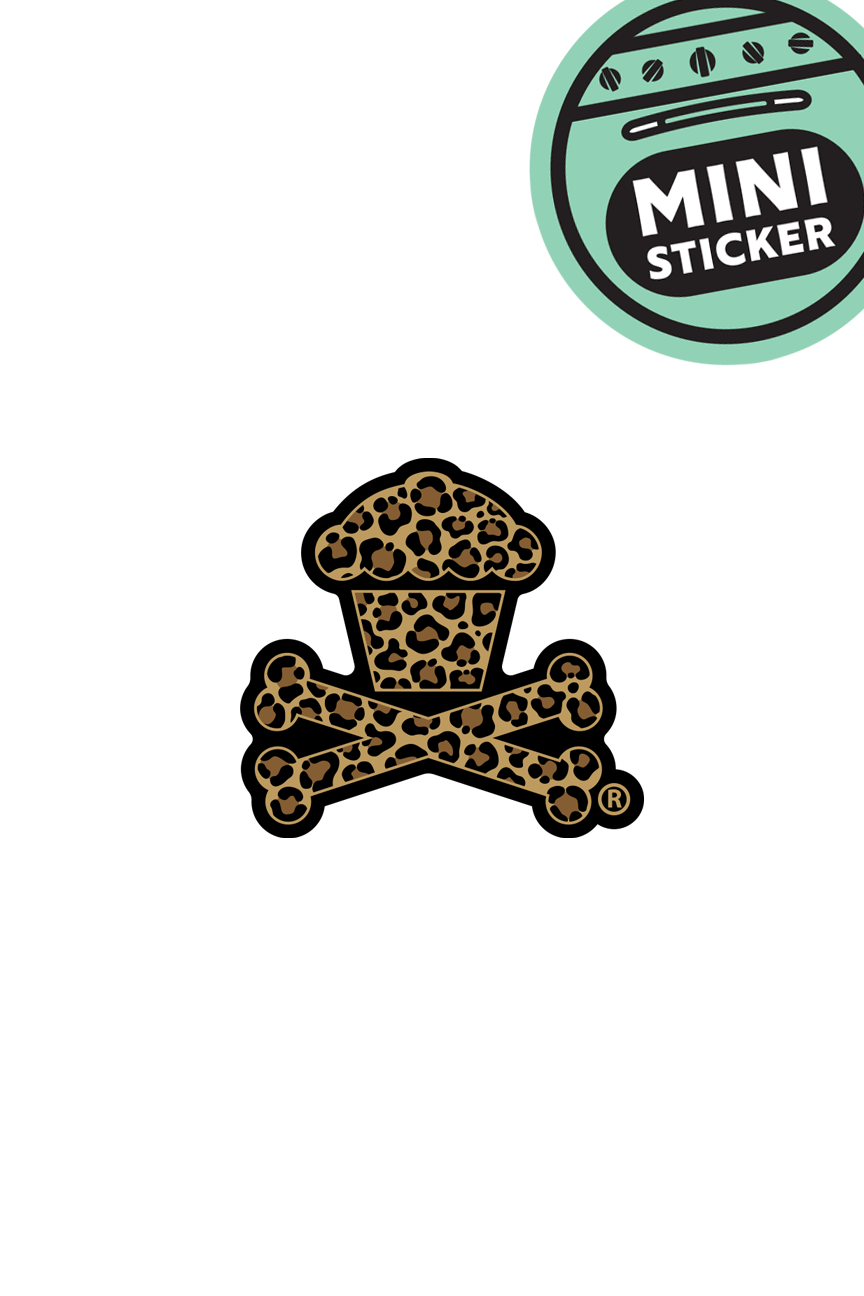 MINI STICKER - Leopard Crossbones