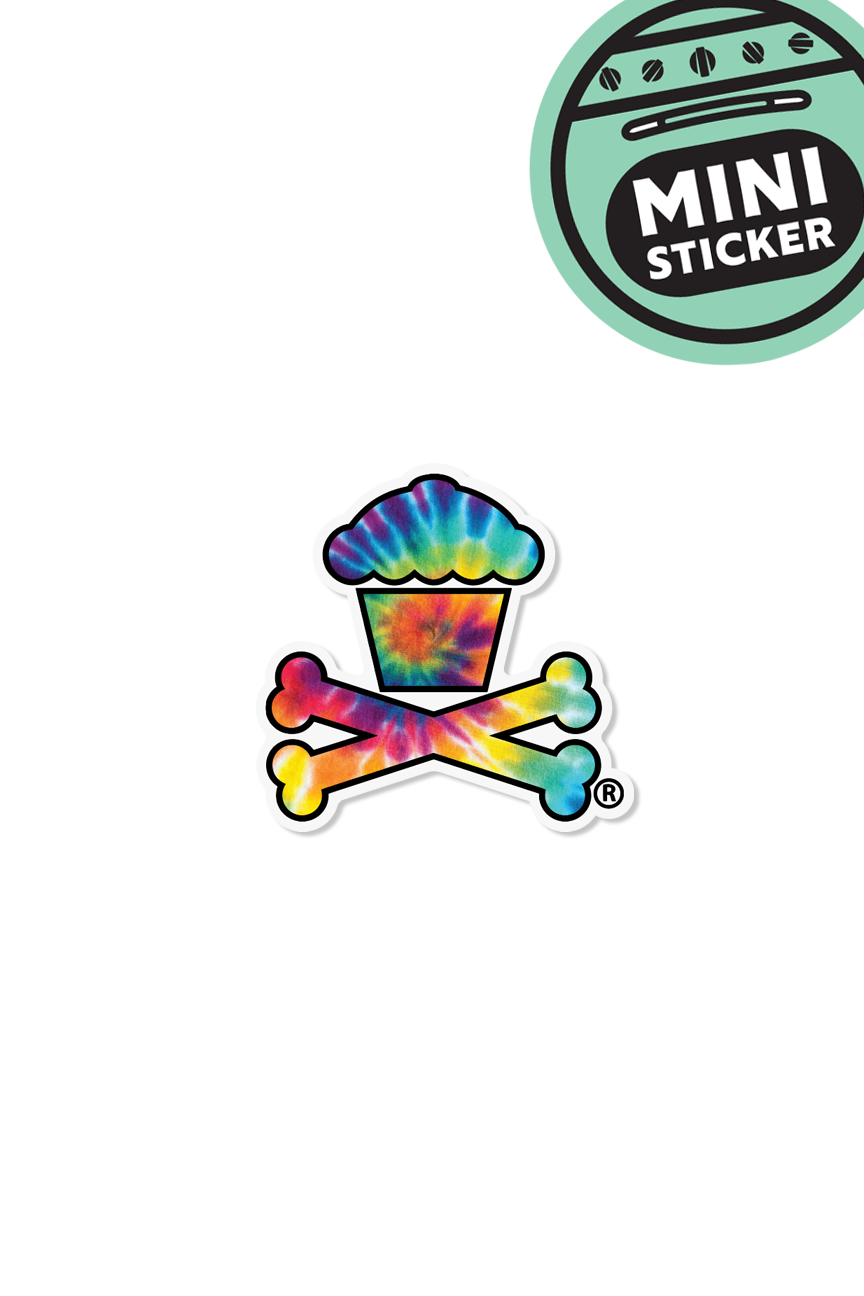 MINI STICKER - Tie Dye Crossbones