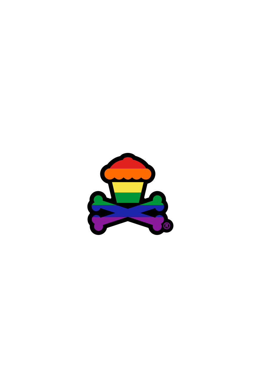 MINI STICKER - Rainbow Crossbones