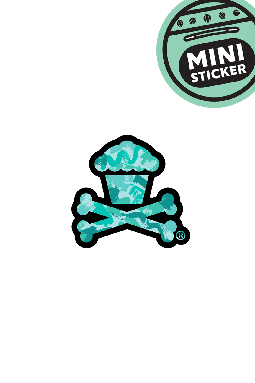 MINI STICKER - Painted Crossbones